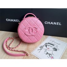 chanel Grained Calfskin & Gold-Tone Metal pink Small Vanity Case AS3875 2023