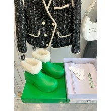 bottega veneta Biodegradable shearling ankle boots green