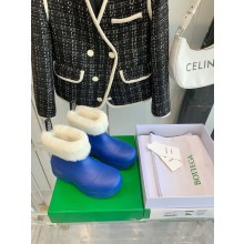 bottega veneta Biodegradable shearling ankle boots blue