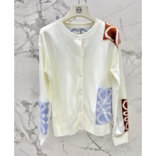 loewe cardigan in wool white/Multicolour 2023