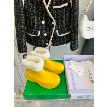 bottega veneta Biodegradable shearling ankle boots yellow