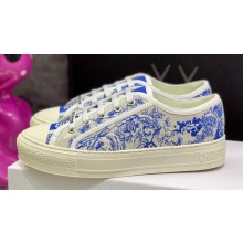 Dior Walk'n'Dior Sneakers in Toile de Jouy Embroidered Cotton Bright Blue 2022
