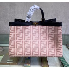 FENDI PEEKABOO X-TOTE PINK canvas bag 2021