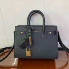 saint laurent nano sac de jour bag black/gold in grained leather (original quality)