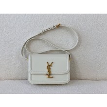 Saint Laurent SOLFERINO SMALL SATCHEL IN BOX CALFSKIN white 2024(ORIGINAL QUALITY)
