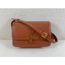 Saint Laurent SOLFERINO medium SATCHEL IN BOX CALFSKIN brown 2024(ORIGINAL QUALITY)