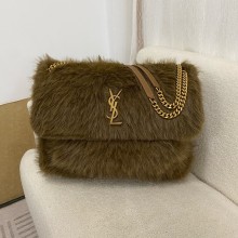 SAINT LAURENT NIKI oversized in shearling rouan(original quality)
