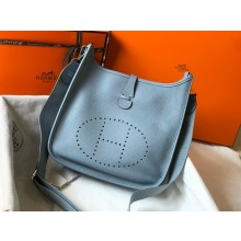 Hermes Evelyne III PM Bag in Togo Leather BLUE LIN