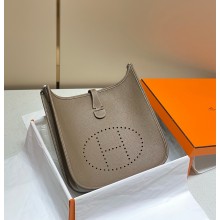 Hermes Evelyne III PM Bag in Togo Leather elephant gray