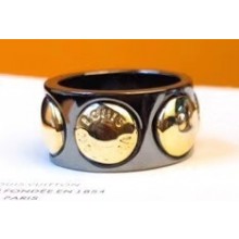 Louis Vuitton Black Ring Yellow Gold