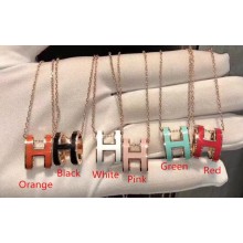 Hermes H Pendant Necklace Gold Chain 2018