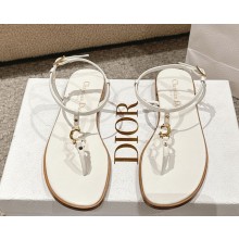 Dioriviera C'est Dior Thong Sandal white Calfskin 1111-2024