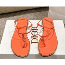 Dioriviera C'est Dior Thong Sandal orange Calfskin 1111-2024