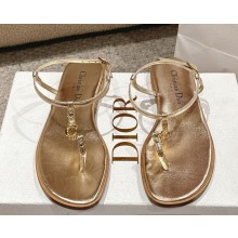 Dioriviera C'est Dior Thong Sandal gold Calfskin 1111-2024