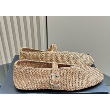 Alaia Woven Ballet Flats Beige 1113-2024