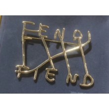 Fendi Logo Brooch