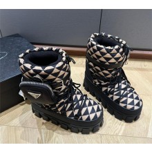 Prada Nylon gabardine après-ski boots with pouch apricot 1U005N 2023