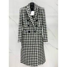 balmain Double-breasted Houndstooth Coat 2024