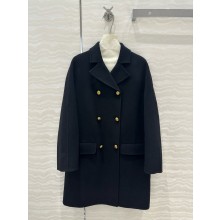 dior Peacoat in wool and cashmere black 2024