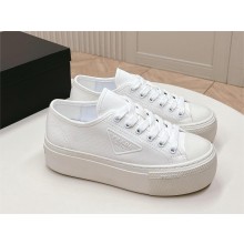 Prada Laced fabric sneakers 1E407N white 2024
