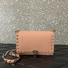 VALENTINO GARAVANI Rockstud Grainy Leather Crossbody In PINK 2024