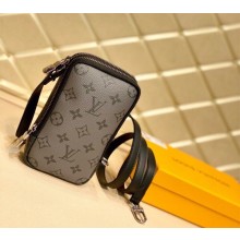 louis vuitton Double Phone Pouch in Monogram Eclipse canvas m69534