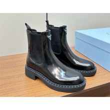 Prada Brushed calf leather Chelsea boots 1T703N black 2024