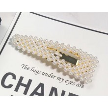 Chanel Pearl Single Hair Barrette White 2018