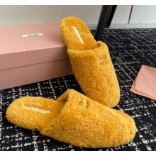 Miu Miu shearling slippers orange 1122-2024