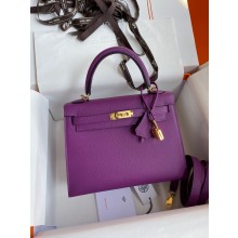 Hermes Kelly 25cm Bag in Original Epsom Leather anemone