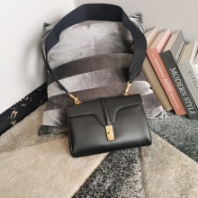 celine Teen Soft 16 in Smooth Calfskin Black 