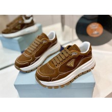 Prada PRAX 01 suede sneakers 1E621N brown 2024