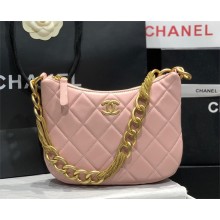 Chanel Hobo Handbag in Lambskin AS4220 pink 2023