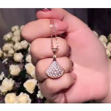 Bulgari Diva Diamond Rose Gold Pendant Necklace