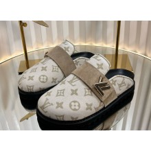 Louis Vuitton women/men Flat mules Monogram beige 2024