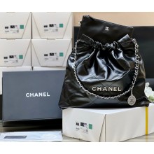 CHANEL Calfskin 22 Small Handbag AS3260 black/silver 2022(ORIGINAL QUALITY)