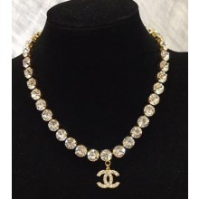 Chanel Crystal Pendant Short Necklace 2018