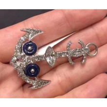 Chanel Brooch  A58438 Blue/Silver 2018