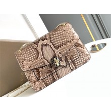Bvlgari medium Serpenti Forever Shoulder Bag in beige python leather 2024