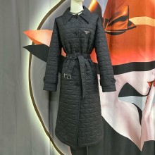 Prada Lightweight Re-Nylon trench coat black 2024 