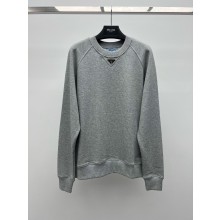 Prada Long-sleeved cotton sweatshirt grey 134668 2024 