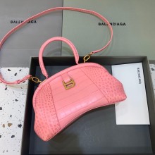 balenciaga editor small bag crocodile embossed pink 2022