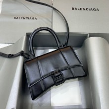 balenciaga hourglass xs handbag with rhinestones black