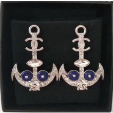 Chanel Earrings A58442 Silver/Blue 2018