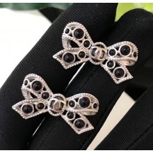 Chanel Earrings A58805 Silver/Black 2018