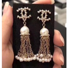 Chanel Earrings A58092 White/Gold 2018