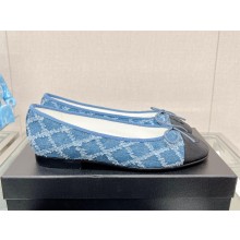 Chanel Quilted Denim & Grosgrain Ballerinas Blue/Black 2023 