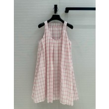 LOEWE pink Trapeze cotton minidress 2025
