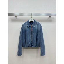 LOEWE BLUE Draped denim jacket 2025