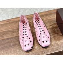 Alaïa PERFO BALLET FLATS IN CALFSKIN PINK 2025